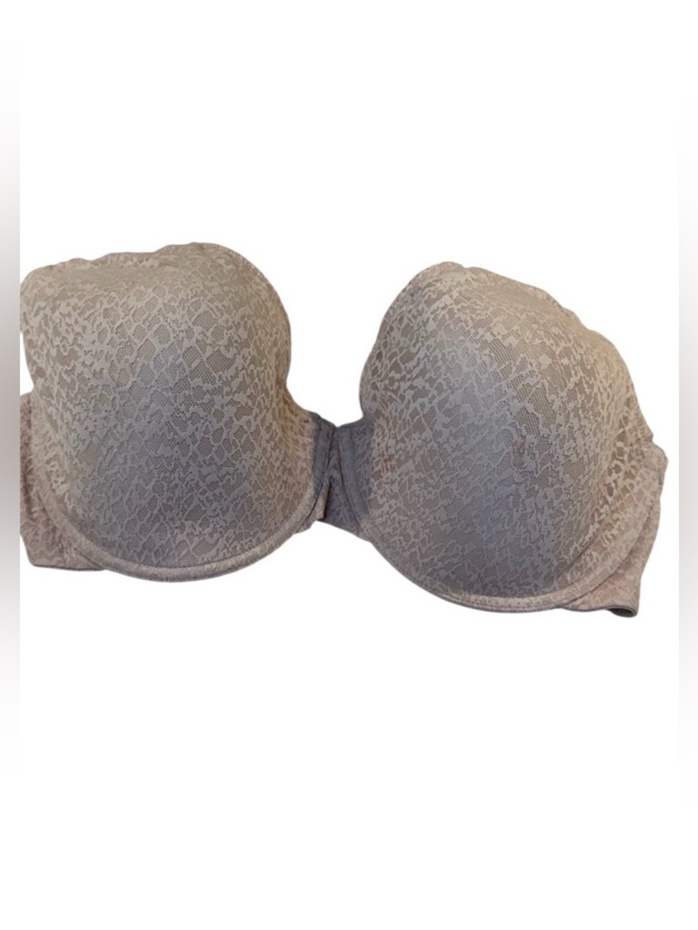 Natori Cream Breathable Bra with Lace Detail Size 36H